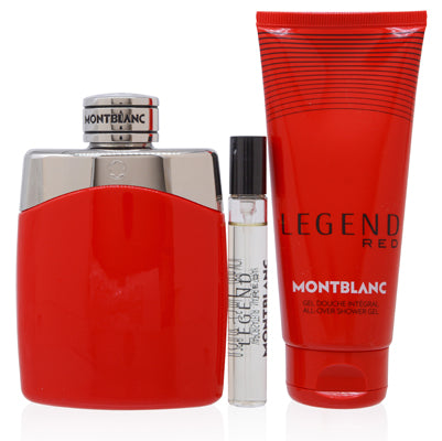 MONTBLANC LEGEND RED/MONT BLANC 3 PC SET (M)