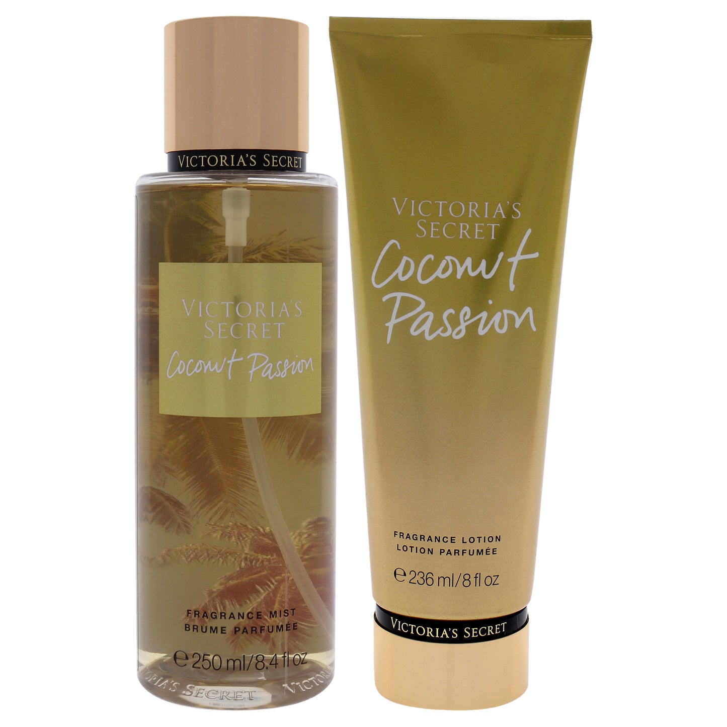 Coconut Passion by Victorias Secret for Women - 2 Pc Kit 8.4 oz Fragrance Mist, 8 oz Body Lotion