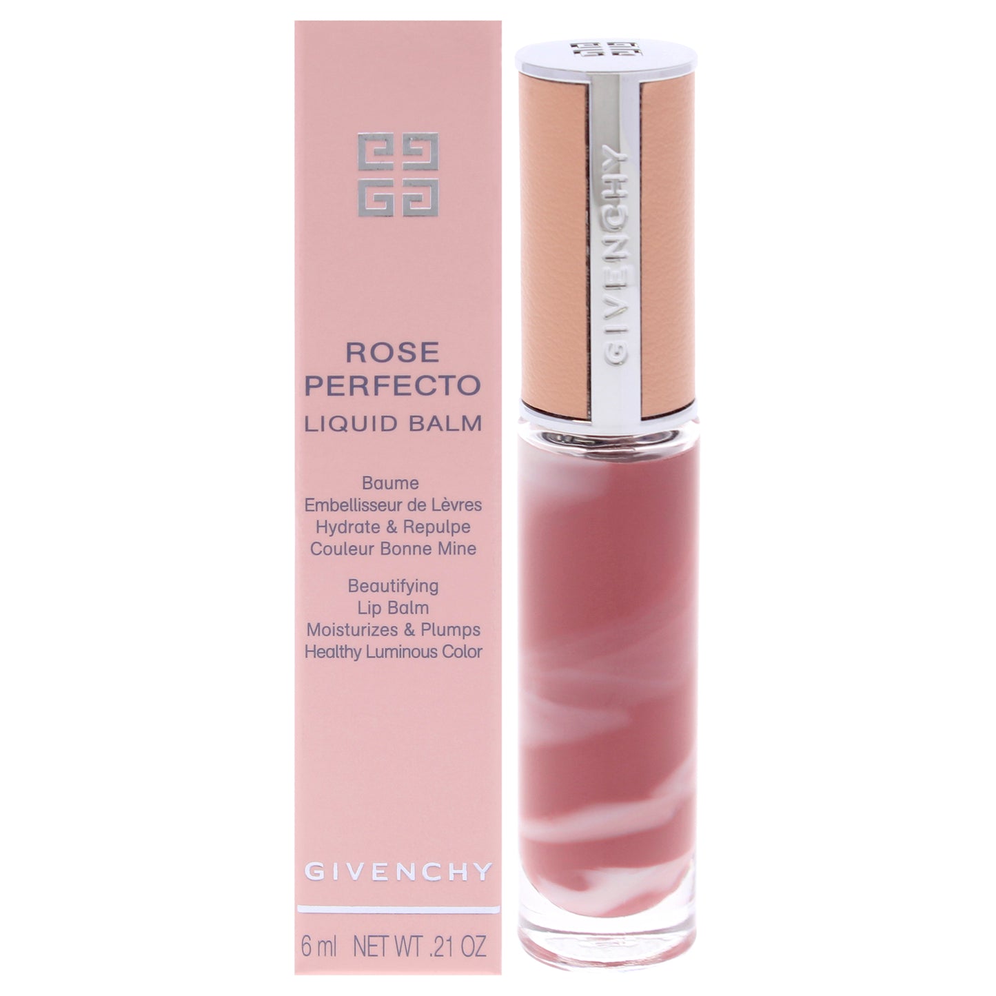 Rose Perfecto Tinted Liquid Lip Balm - 210 Pink Nude by Givenchy for Women - 0.21 oz Lip Balm