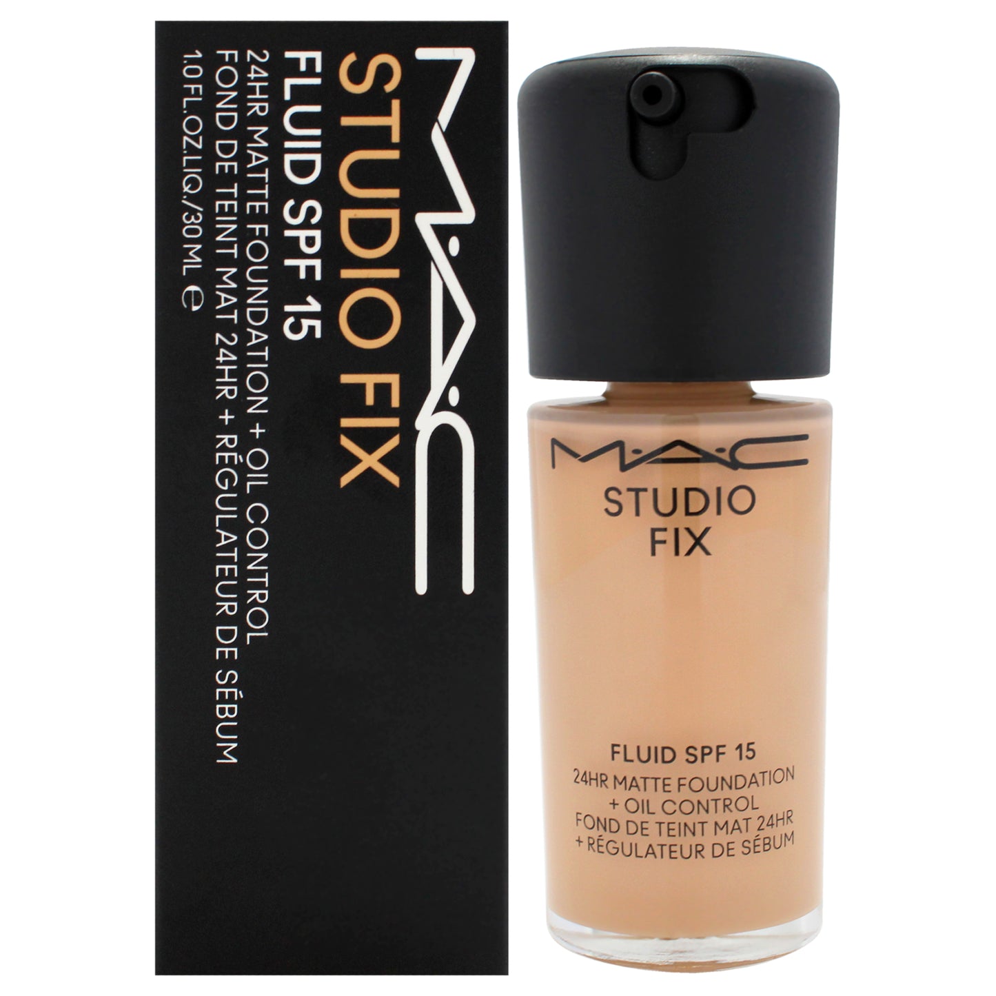Studio Fix Fluid SPF 15 24HR Matte Foundation Plus Oil Control - NC37 Medium Beige With Neutral Undertone by MAC for Women - 1 oz Foundation