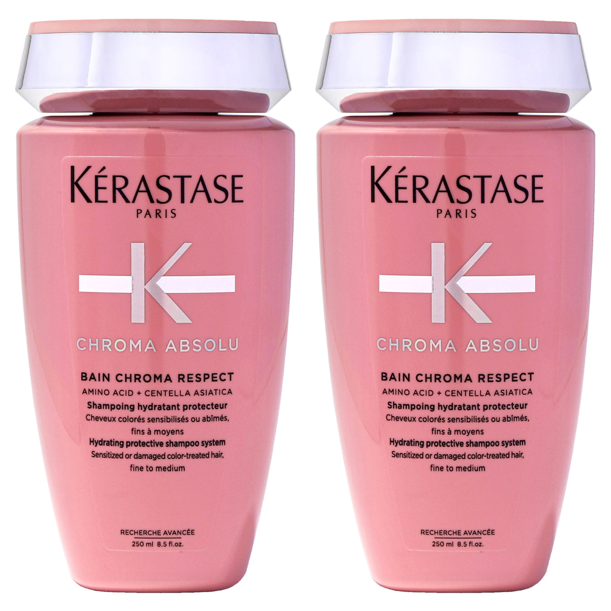 Chroma Absolu Bain Chroma Respect Shampoo by Kerastase for Unisex - 8.4 oz Shampoo - Pack of 2