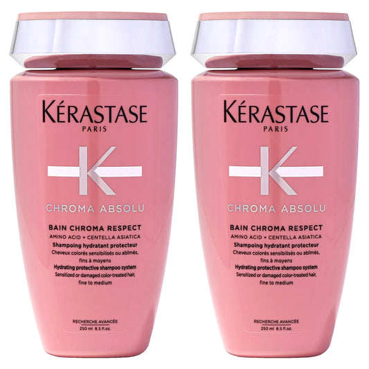 Chroma Absolu Bain Chroma Respect Shampoo by Kerastase for Unisex - 8.4 oz Shampoo - Pack of 2