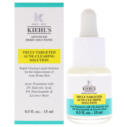 Truly Targeted Acne Clearing Solution by Kiehls for Unisex - 0.5 oz Treatment