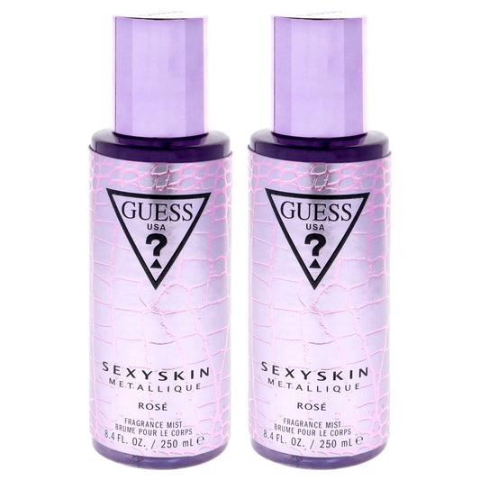 Guess Sexy Skin Metallique - Rose by Guess for Women - 8.4 oz Fragrance Mist - Pack of 2