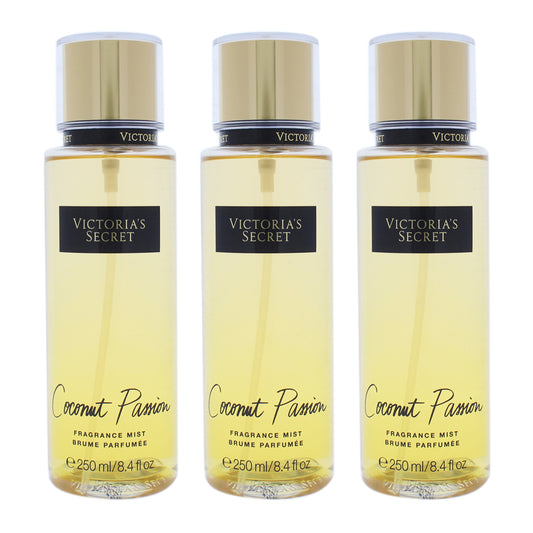 Coconut Passion by Victorias Secret for Women - 8.4 oz Fragrance Mist - Pack of 3