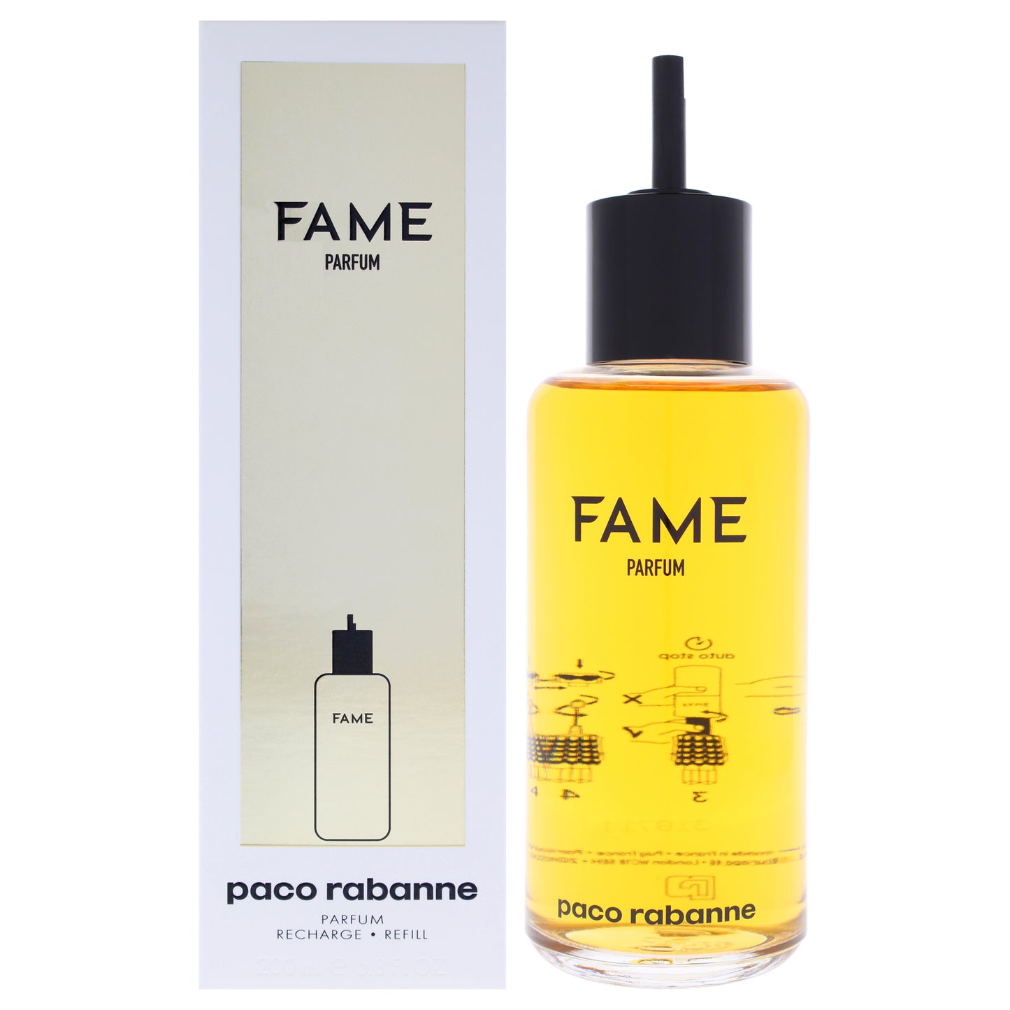 Fame by Paco Rabanne for Women - 6.8 oz Parfum Spray (Refill)
