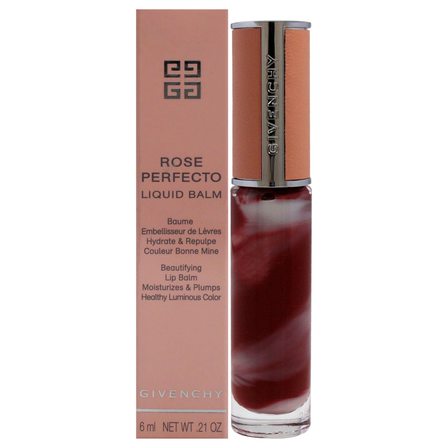 Rose Perfecto Tinted Liquid Lip Balm - 117 Chilling Brown by Givenchy for Women - 0.21 oz Lip Balm