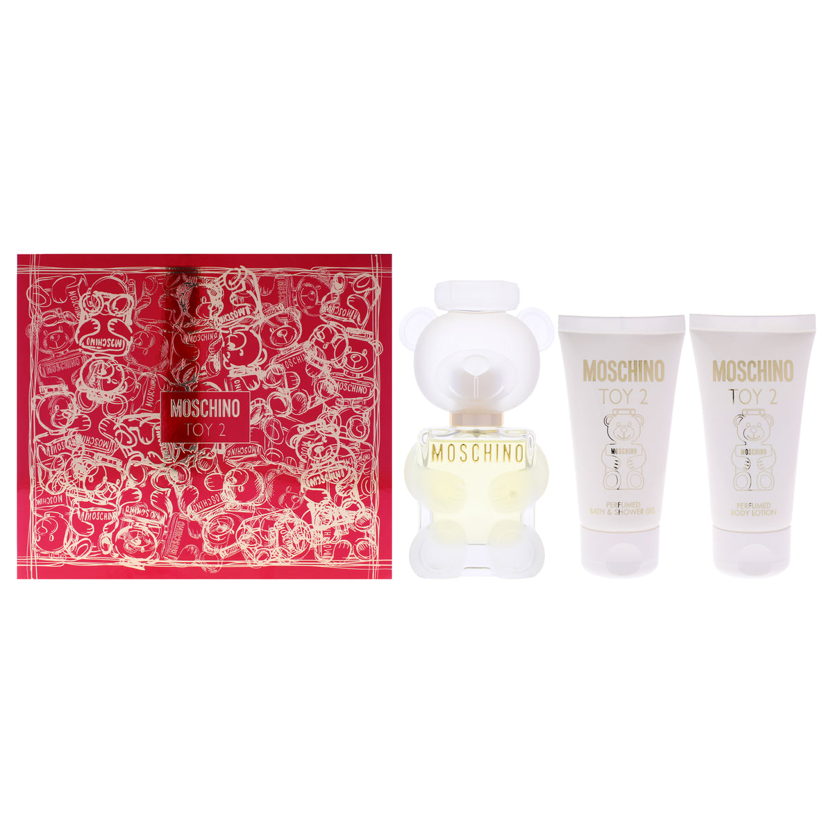 Moschino Toy 2 by Moschino for Women - 3 Pc Gift Set 1.7oz EDP Spray, 1.7oz Bath and Shower Gel, 1.7oz Body Lotion