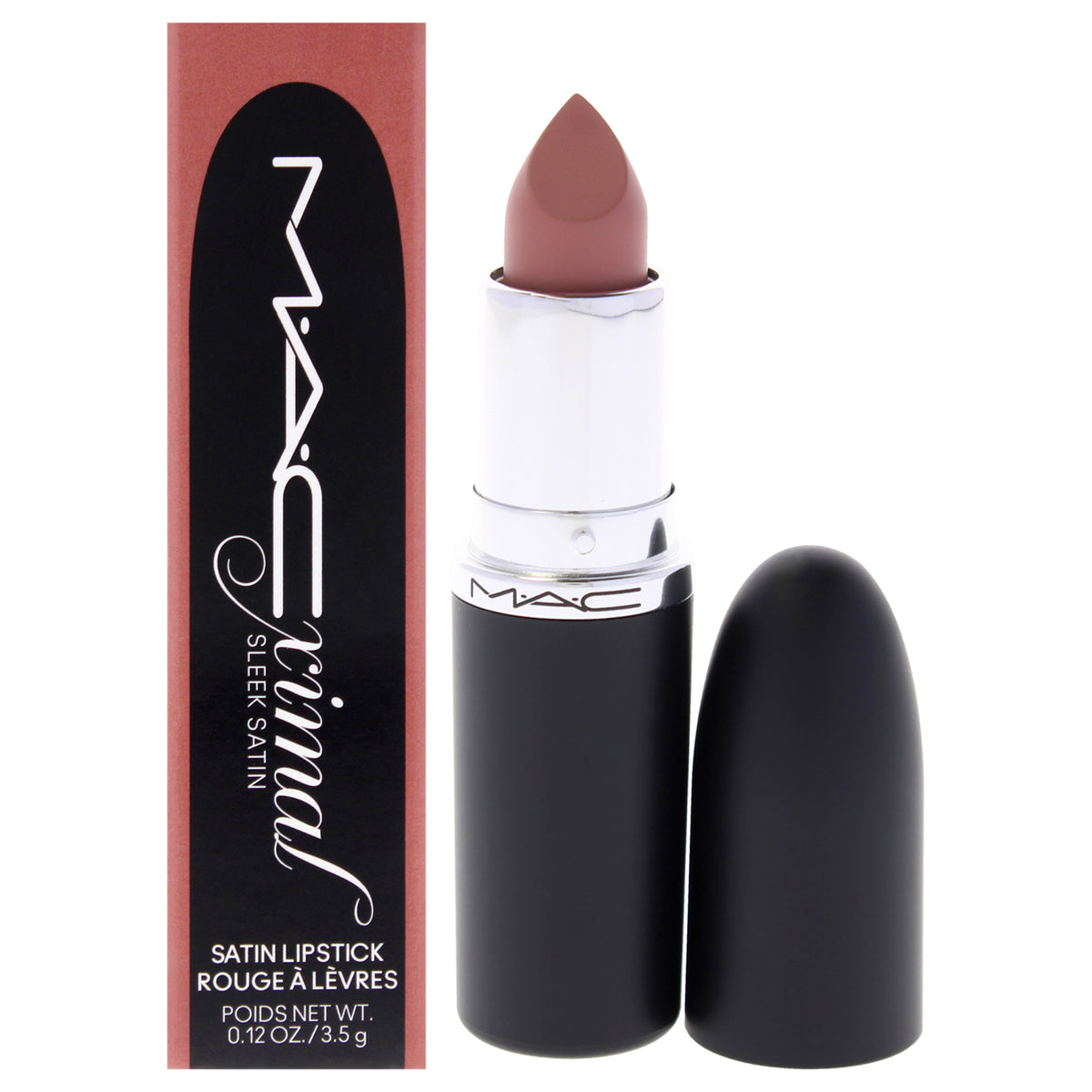 Macximal Sleek Satin Lipstick - 835 Modesty by MAC for Women - 0.12 oz Lipstick