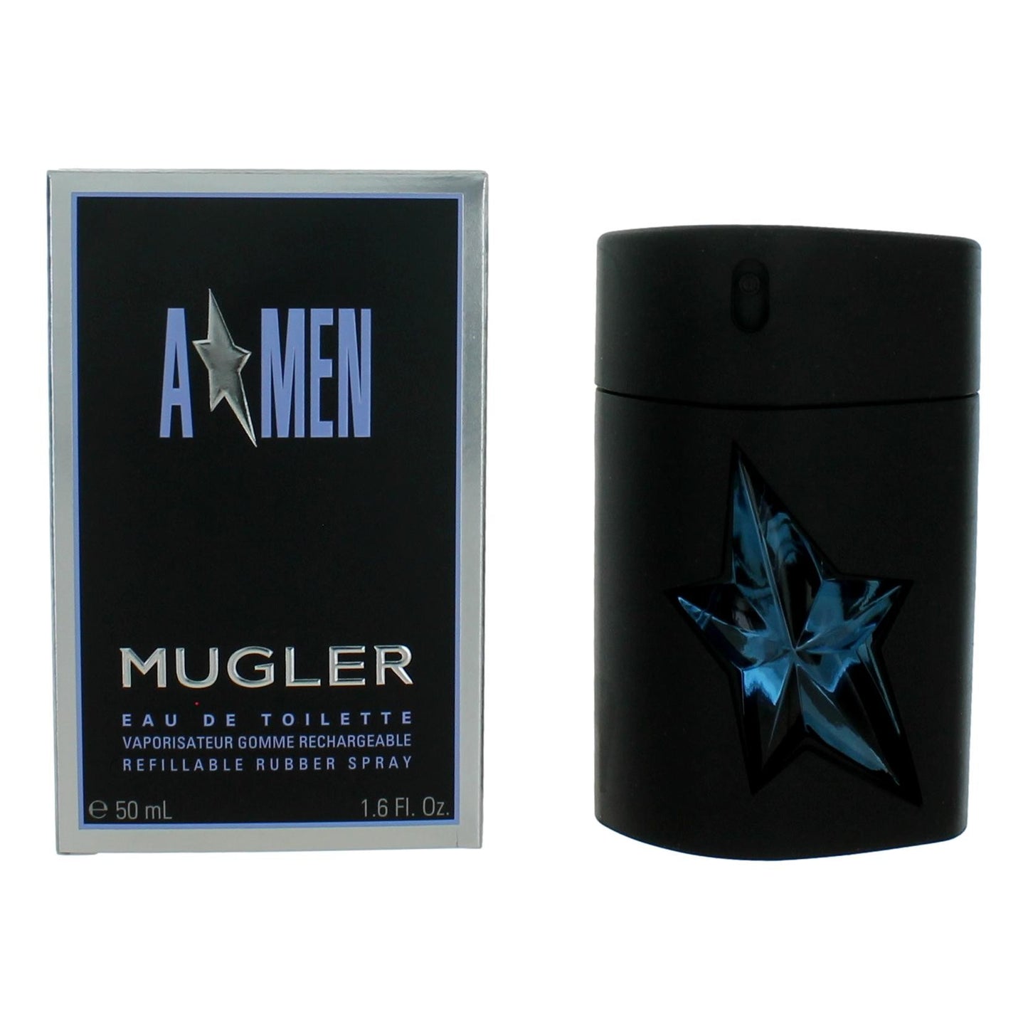 ANGEL MEN/THIERRY MUGLER EDT SPRAY REFILLABLE RUBBER FLASK 1.7 OZ (50 ML) (M)