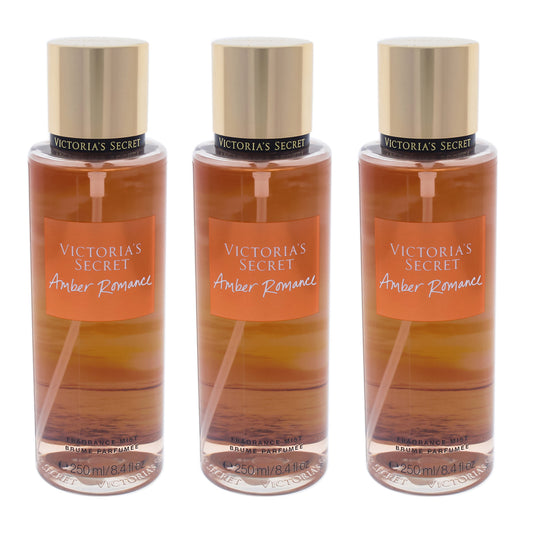 Amber Romance by Victorias Secret for Women - 8.4 oz Fragrance Mist - Pack of 3
