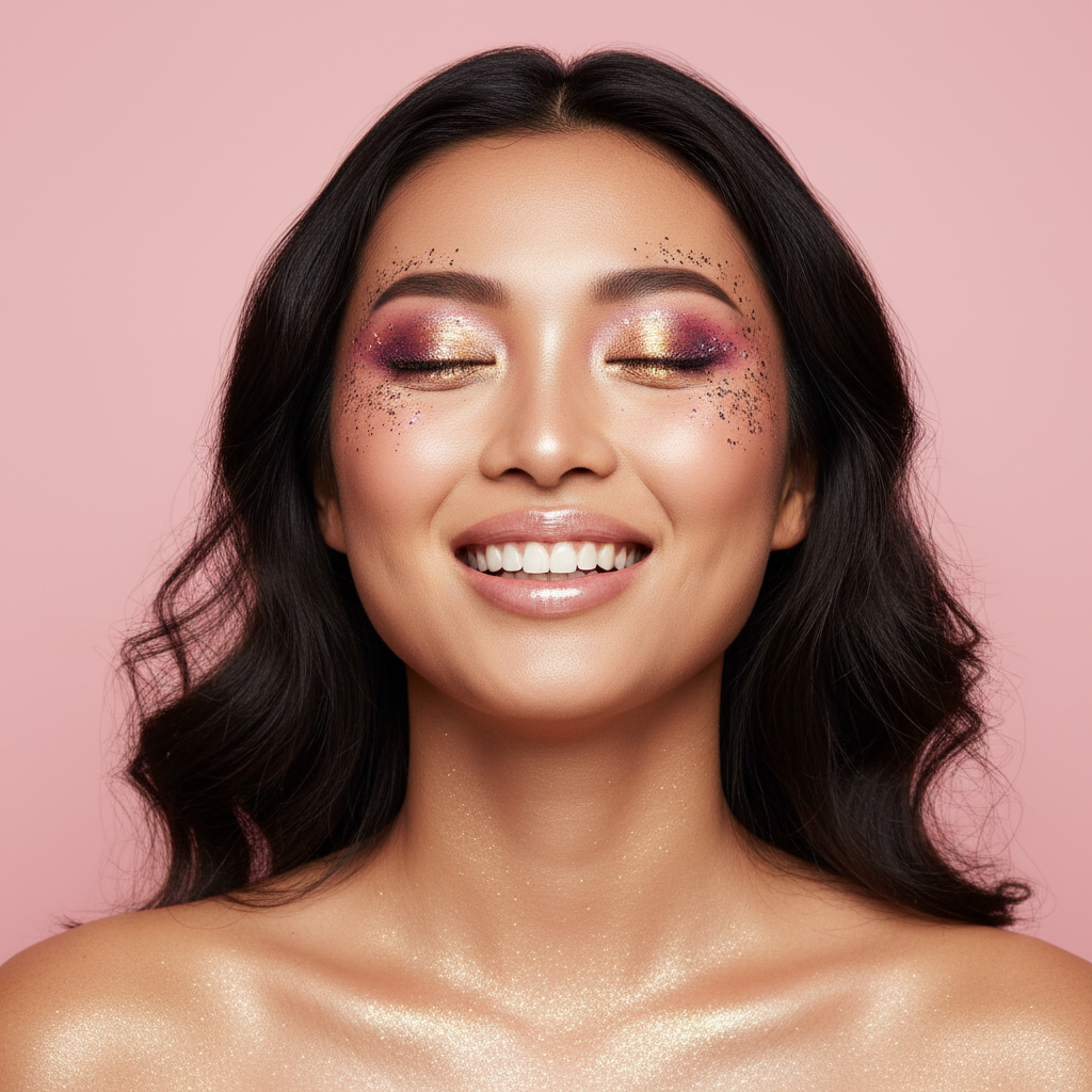 East Asian woman bold beauty